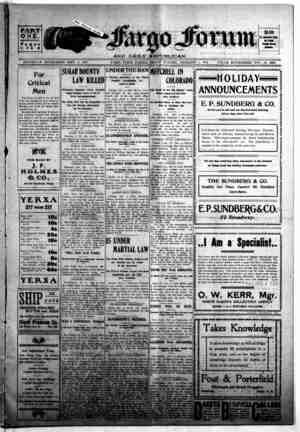 The Fargo forum and daily republican Newspaper December 4, 1903 kapağı