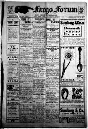 The Fargo forum and daily republican Newspaper December 11, 1903 kapağı