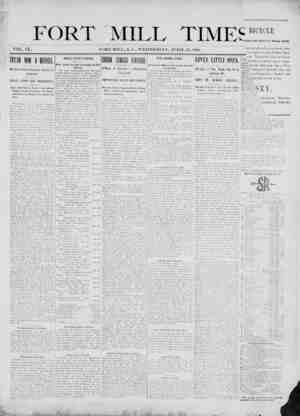 Fort Mill Times Newspaper April 25, 1900 kapağı