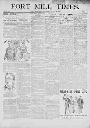 Fort Mill Times Newspaper May 16, 1900 kapağı