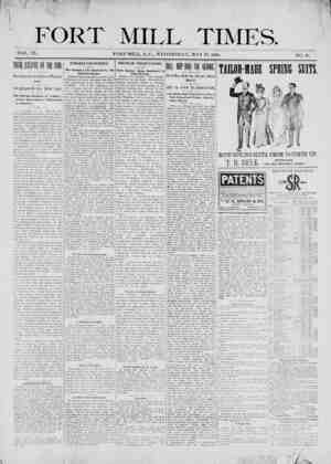 Fort Mill Times Newspaper May 23, 1900 kapağı