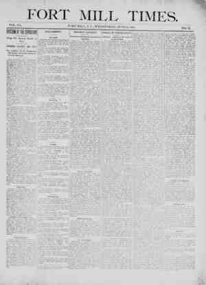 Fort Mill Times Newspaper June 6, 1900 kapağı