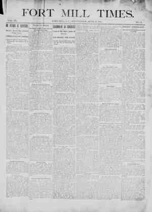 Fort Mill Times Newspaper June 13, 1900 kapağı