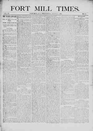 Fort Mill Times Newspaper August 1, 1900 kapağı