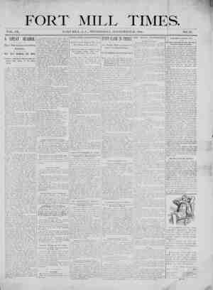 Fort Mill Times Newspaper September 26, 1900 kapağı