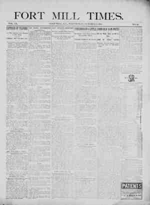 Fort Mill Times Newspaper October 3, 1900 kapağı