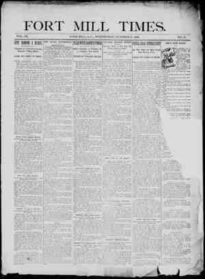 Fort Mill Times Newspaper October 17, 1900 kapağı