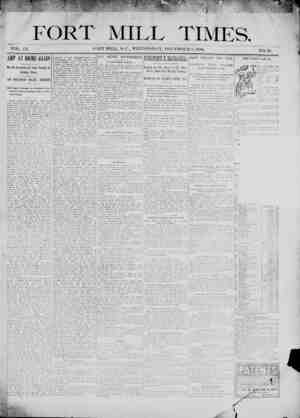 Fort Mill Times Newspaper December 5, 1900 kapağı