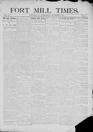 Fort Mill Times Newspaper December 19, 1900 kapağı