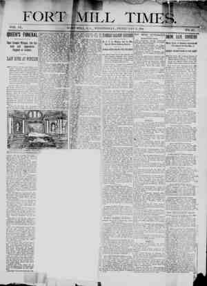 Fort Mill Times Newspaper February 6, 1901 kapağı