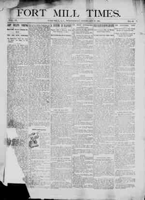 Fort Mill Times Newspaper February 20, 1901 kapağı