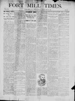 Fort Mill Times Newspaper February 27, 1901 kapağı