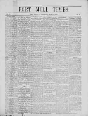 Fort Mill Times Newspaper March 6, 1901 kapağı
