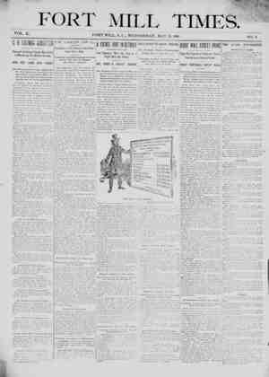 Fort Mill Times Newspaper May 15, 1901 kapağı