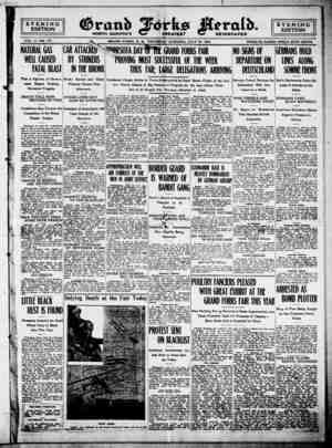 Grand Forks Herald Newspaper 27 Temmuz 1916 kapağı