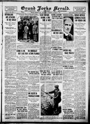 Grand Forks Herald Newspaper 5 Ağustos 1916 kapağı
