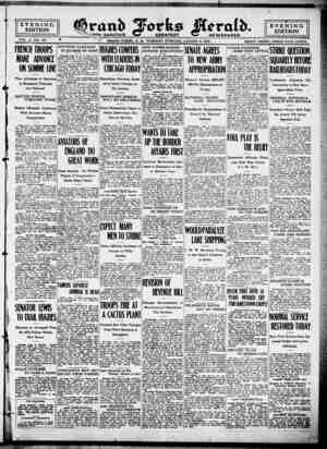 Grand Forks Herald Newspaper 8 Ağustos 1916 kapağı