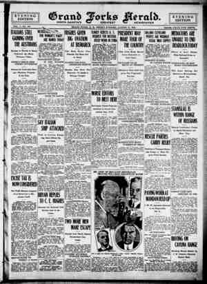 Grand Forks Herald Newspaper 11 Ağustos 1916 kapağı