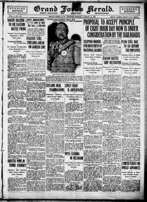 Grand Forks Herald Newspaper 15 Ağustos 1916 kapağı