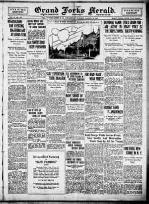 Grand Forks Herald Newspaper 16 Ağustos 1916 kapağı
