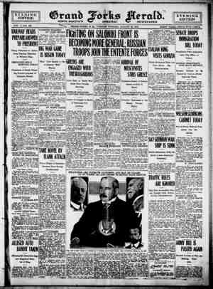Grand Forks Herald Newspaper 22 Ağustos 1916 kapağı