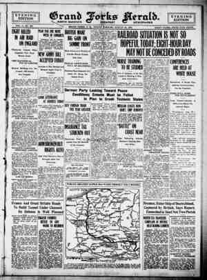 Grand Forks Herald Newspaper 25 Ağustos 1916 kapağı