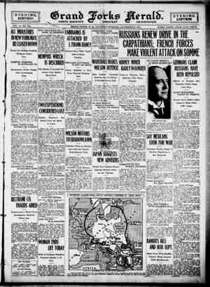Grand Forks Herald Newspaper 9 Eylül 1916 kapağı