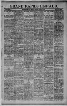 Grand Rapids Herald Newspaper January 4, 1892 kapağı