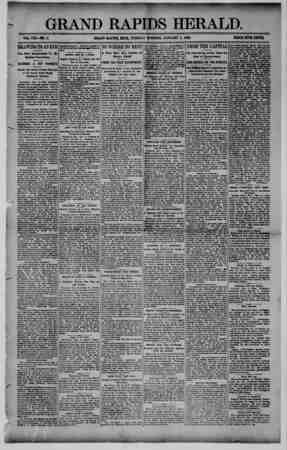 Grand Rapids Herald Newspaper January 5, 1892 kapağı