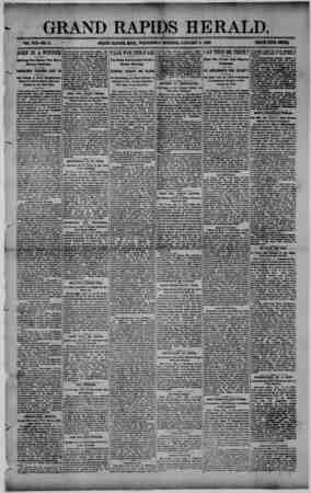 Grand Rapids Herald Newspaper January 6, 1892 kapağı