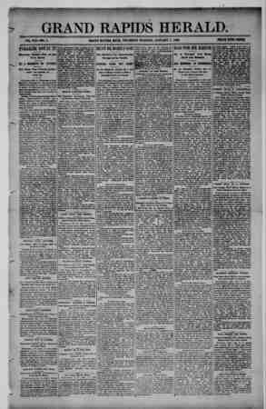 Grand Rapids Herald Newspaper January 7, 1892 kapağı