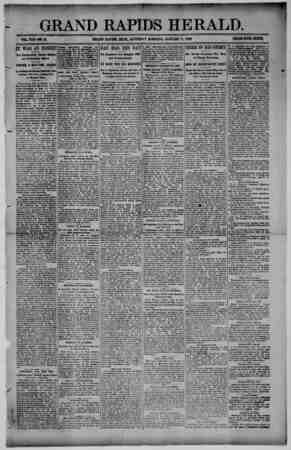 Grand Rapids Herald Newspaper January 9, 1892 kapağı