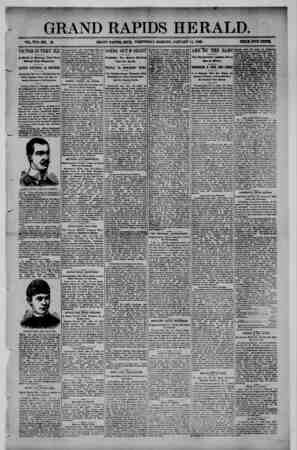 Grand Rapids Herald Newspaper January 13, 1892 kapağı