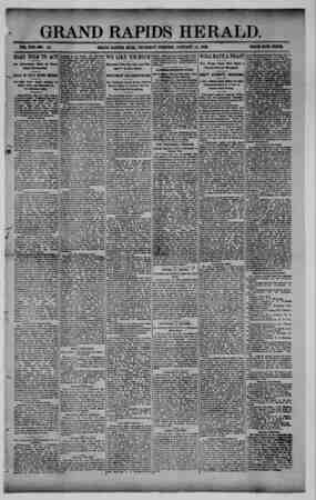 Grand Rapids Herald Newspaper January 14, 1892 kapağı