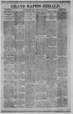 Grand Rapids Herald Newspaper January 18, 1892 kapağı