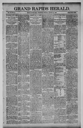 Grand Rapids Herald Newspaper January 20, 1892 kapağı