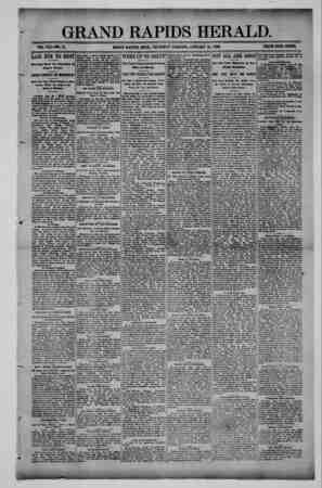 Grand Rapids Herald Newspaper January 21, 1892 kapağı