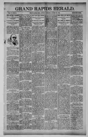 Grand Rapids Herald Newspaper January 23, 1892 kapağı