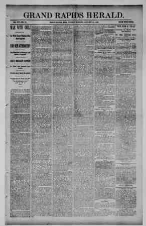 Grand Rapids Herald Newspaper January 26, 1892 kapağı