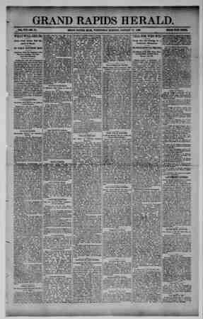 Grand Rapids Herald Newspaper January 27, 1892 kapağı
