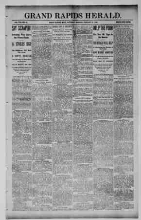 Grand Rapids Herald Newspaper January 30, 1892 kapağı