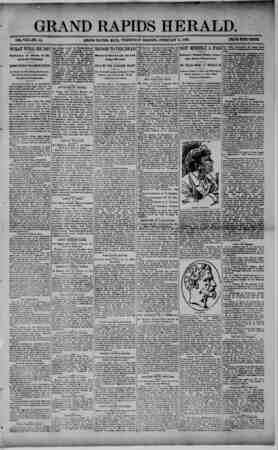 Grand Rapids Herald Newspaper February 3, 1892 kapağı