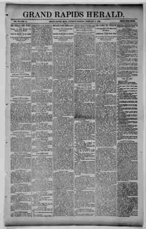 Grand Rapids Herald Newspaper February 6, 1892 kapağı