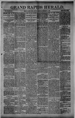 Grand Rapids Herald Newspaper February 8, 1892 kapağı