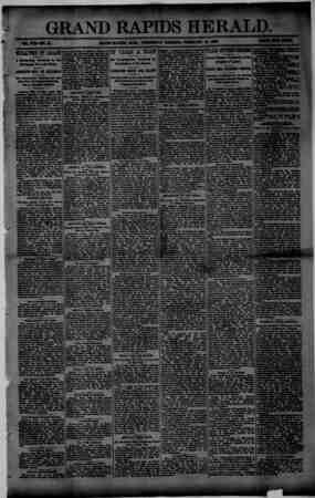 Grand Rapids Herald Newspaper February 10, 1892 kapağı
