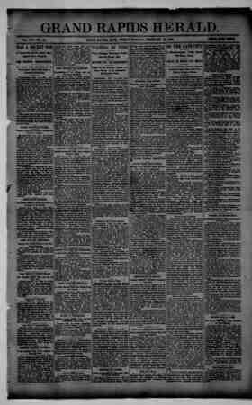 Grand Rapids Herald Newspaper February 12, 1892 kapağı