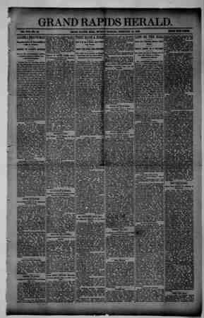 Grand Rapids Herald Newspaper February 15, 1892 kapağı