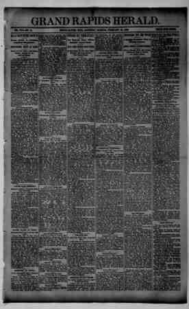 Grand Rapids Herald Newspaper February 20, 1892 kapağı
