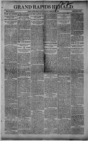 Grand Rapids Herald Newspaper February 22, 1892 kapağı