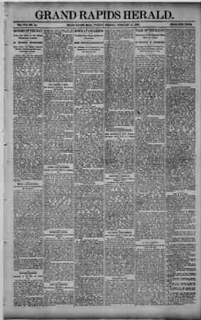 Grand Rapids Herald Newspaper February 23, 1892 kapağı